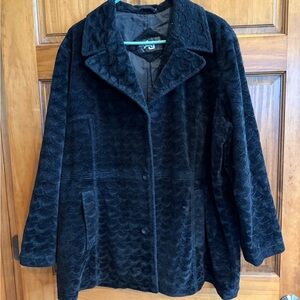 Chic Black Teddy Jacket for Women